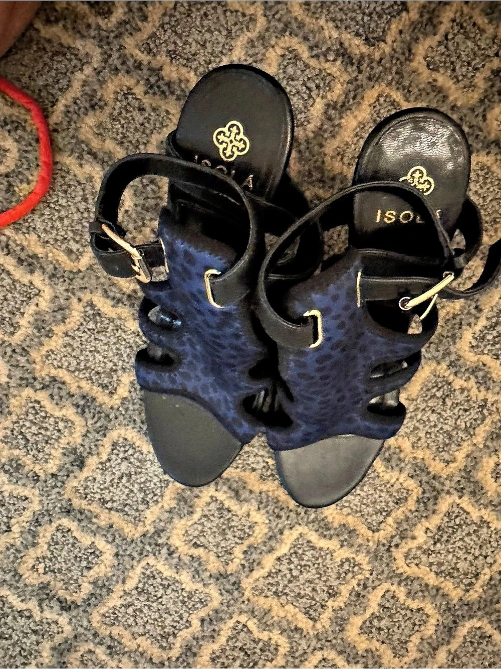 Tory Burch Blue & Black Heels US 8